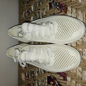 Crocs White Perforated Sneakers